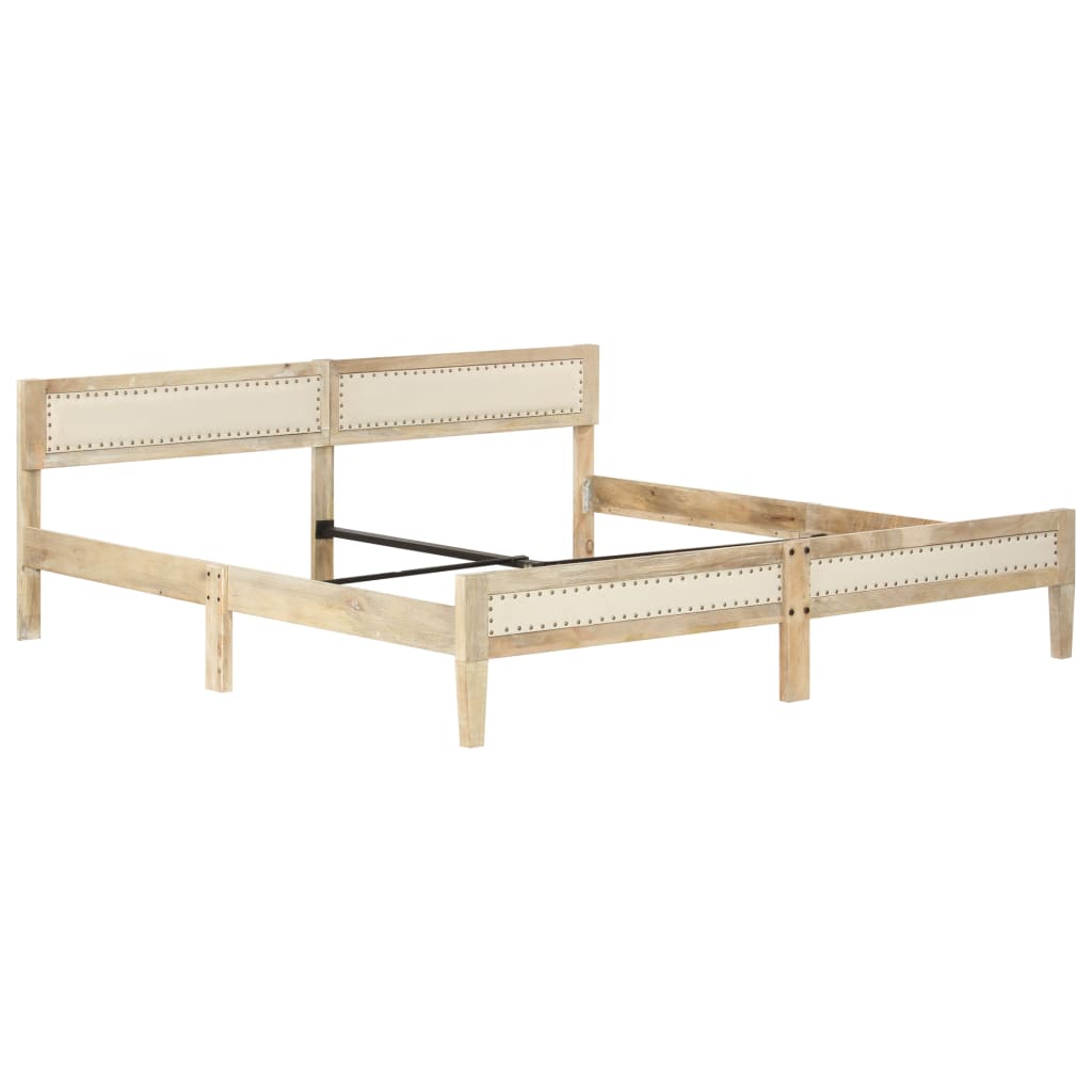 Cadre de lit sans matelas bois de manguier massif 200 cm - XIOS