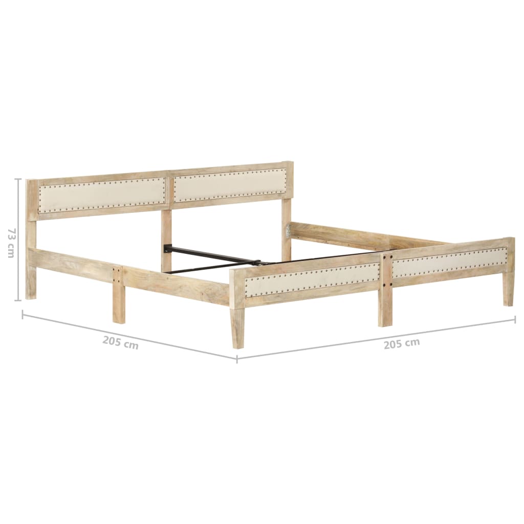 Cadre de lit sans matelas bois de manguier massif 200 cm - XIOS