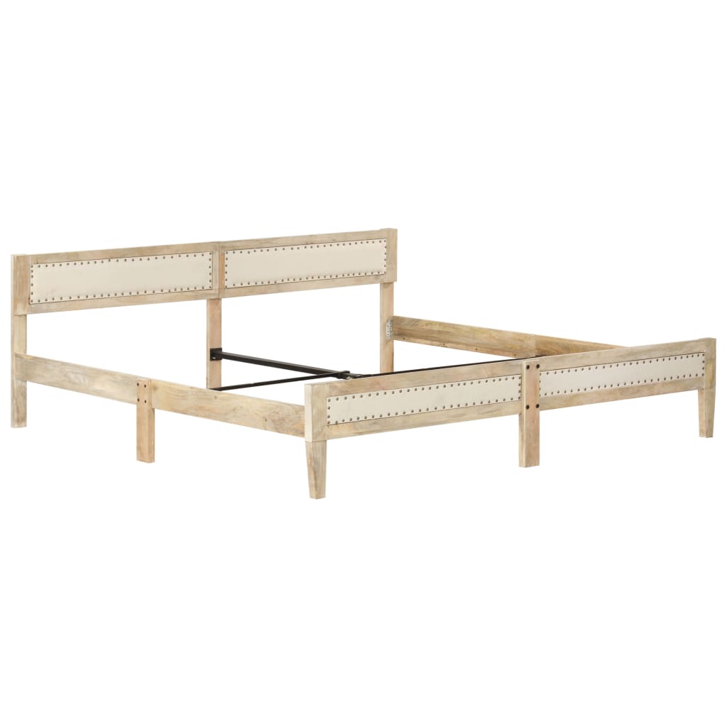 Cadre de lit sans matelas bois de manguier massif 200 cm - XIOS