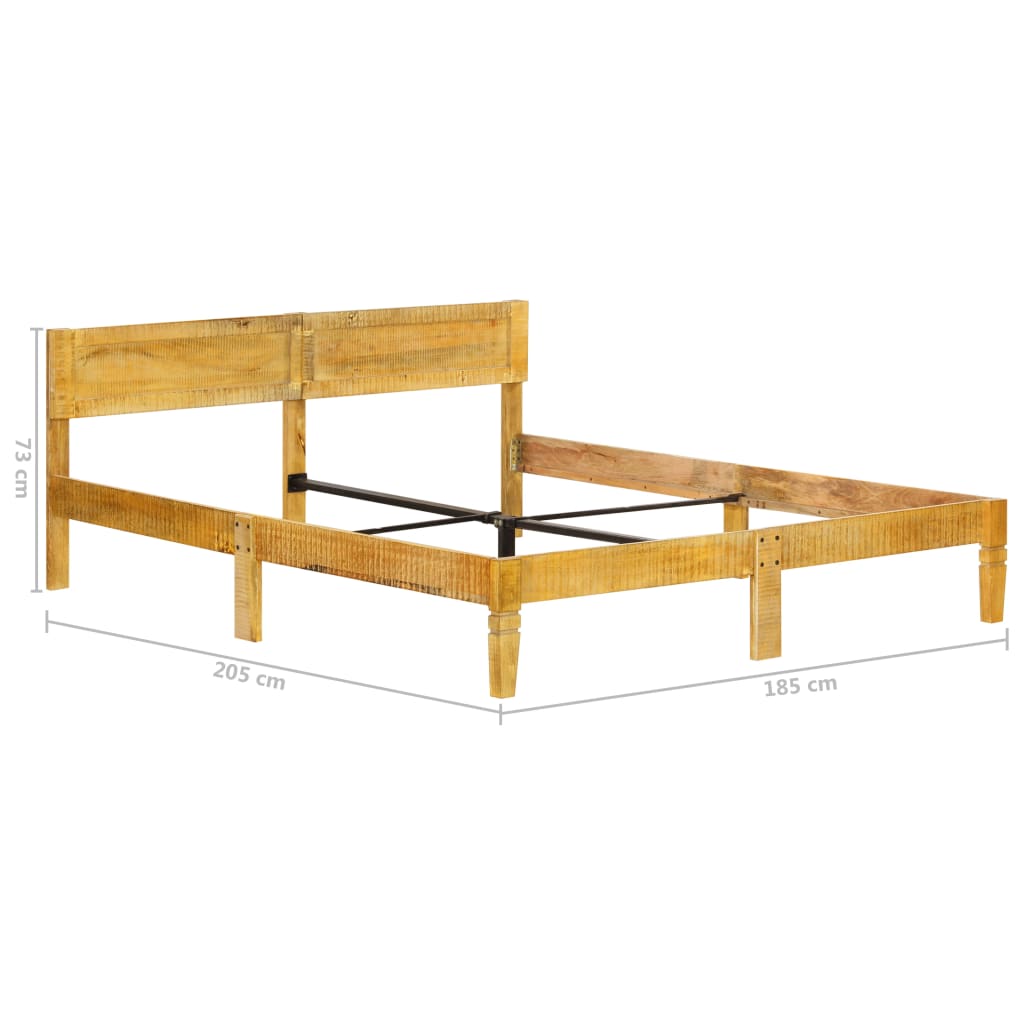Cadre de lit sans matelas bois de manguier massif 180 cm - XIOS
