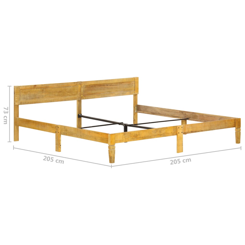 Cadre de lit sans matelas bois de manguier massif 200 cm - XIOS