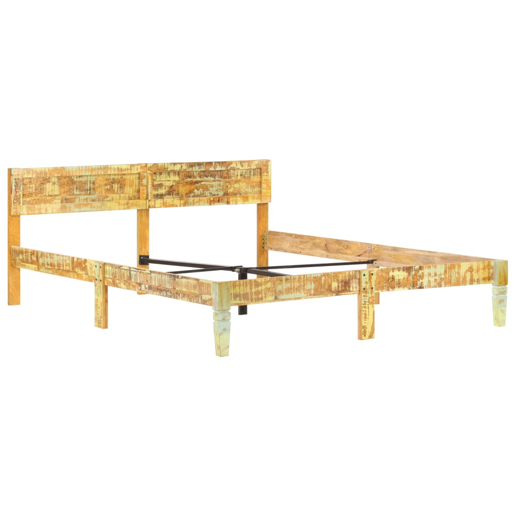 Cadre de lit sans matelas Bois de récupération massif 180x200cm - XIOS
