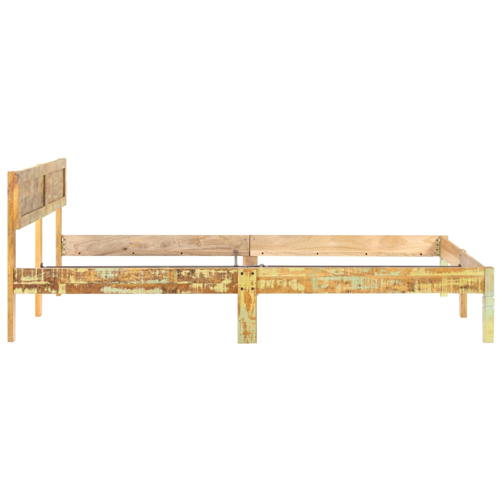 Cadre de lit sans matelas Bois de récupération massif 180x200cm - XIOS