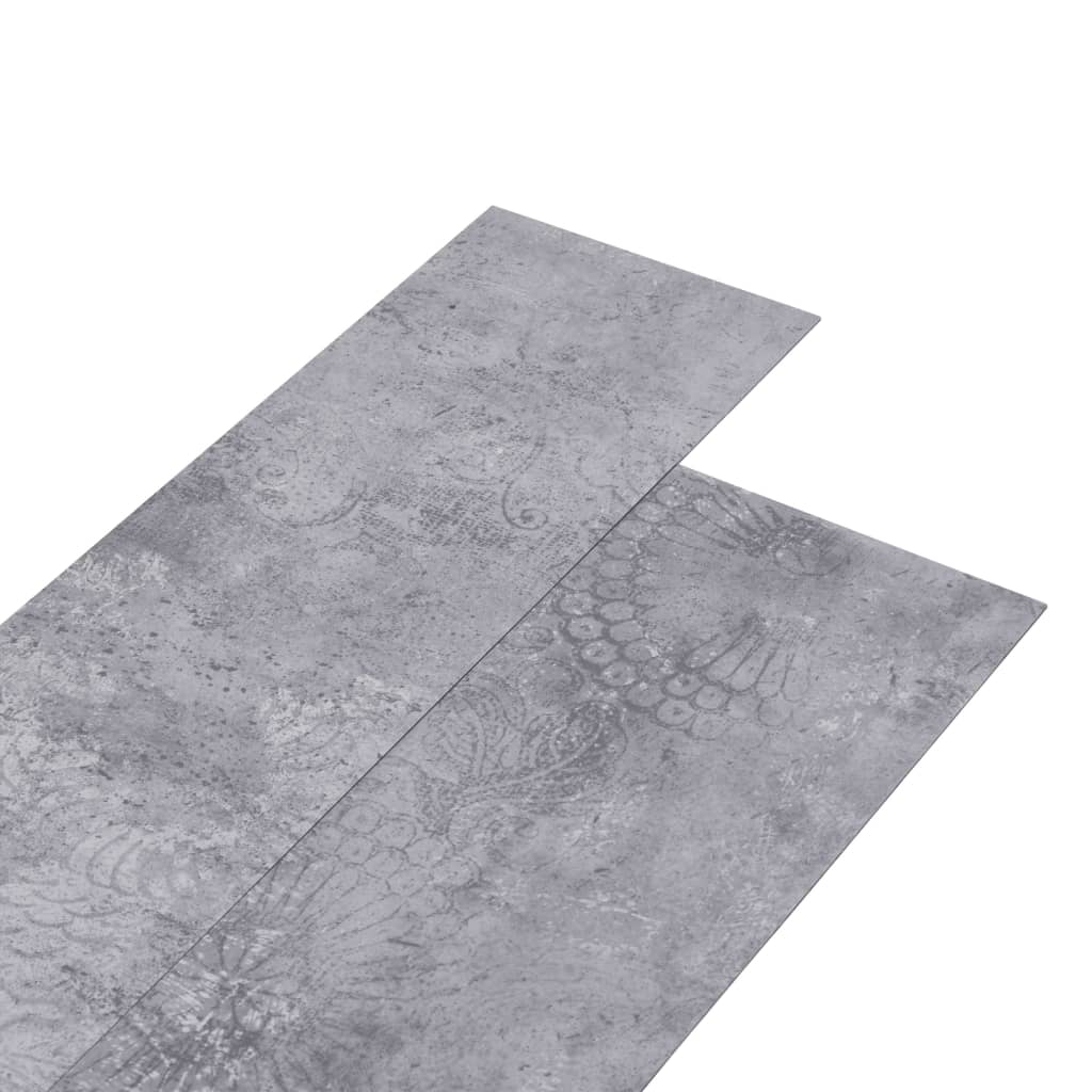 Planches de plancher PVC 5,02 m² 2 mm Autoadhésif Gris ciment Tapis & revêtements de sol vidaXL