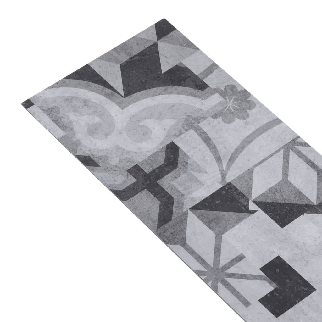 Planches de plancher PVC 5,02 m² 2 mm Autoadhésif Motif de gris Tapis & revêtements de sol vidaXL