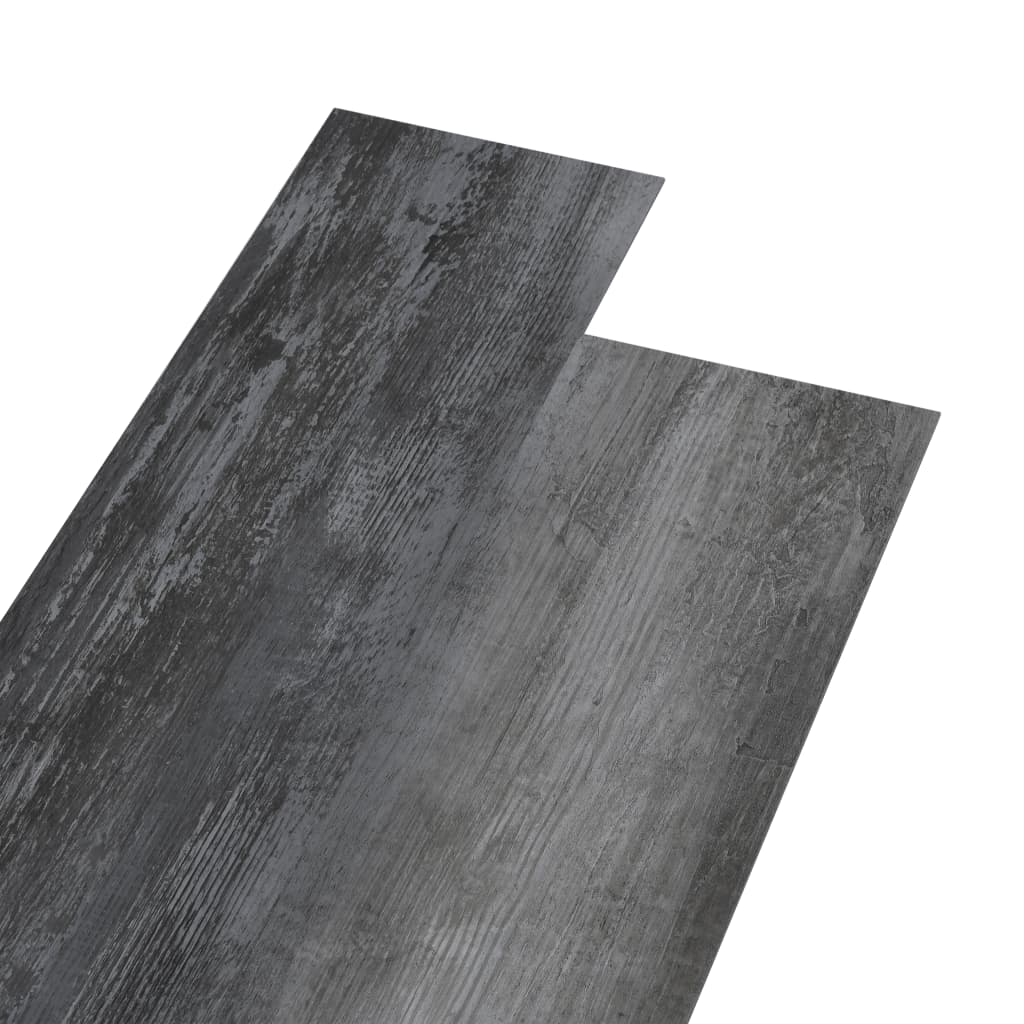 Dalles de plancher PVC 5,02 m² 2 mm autoadhésif gris brillant Tapis & revêtements de sol vidaXL