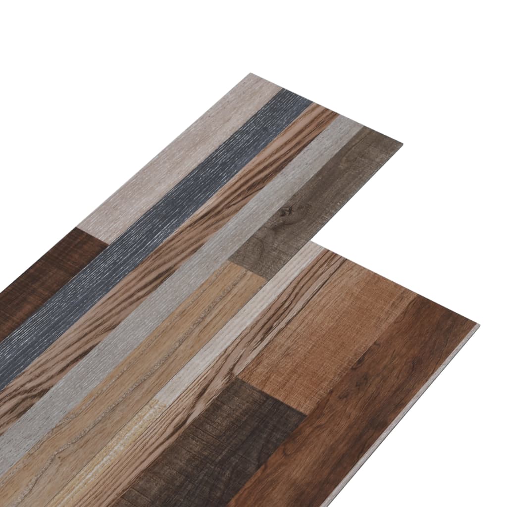 Planches de plancher PVC 4,46 m² 3 mm Autoadhésif Multicolore Tapis & revêtements de sol vidaXL