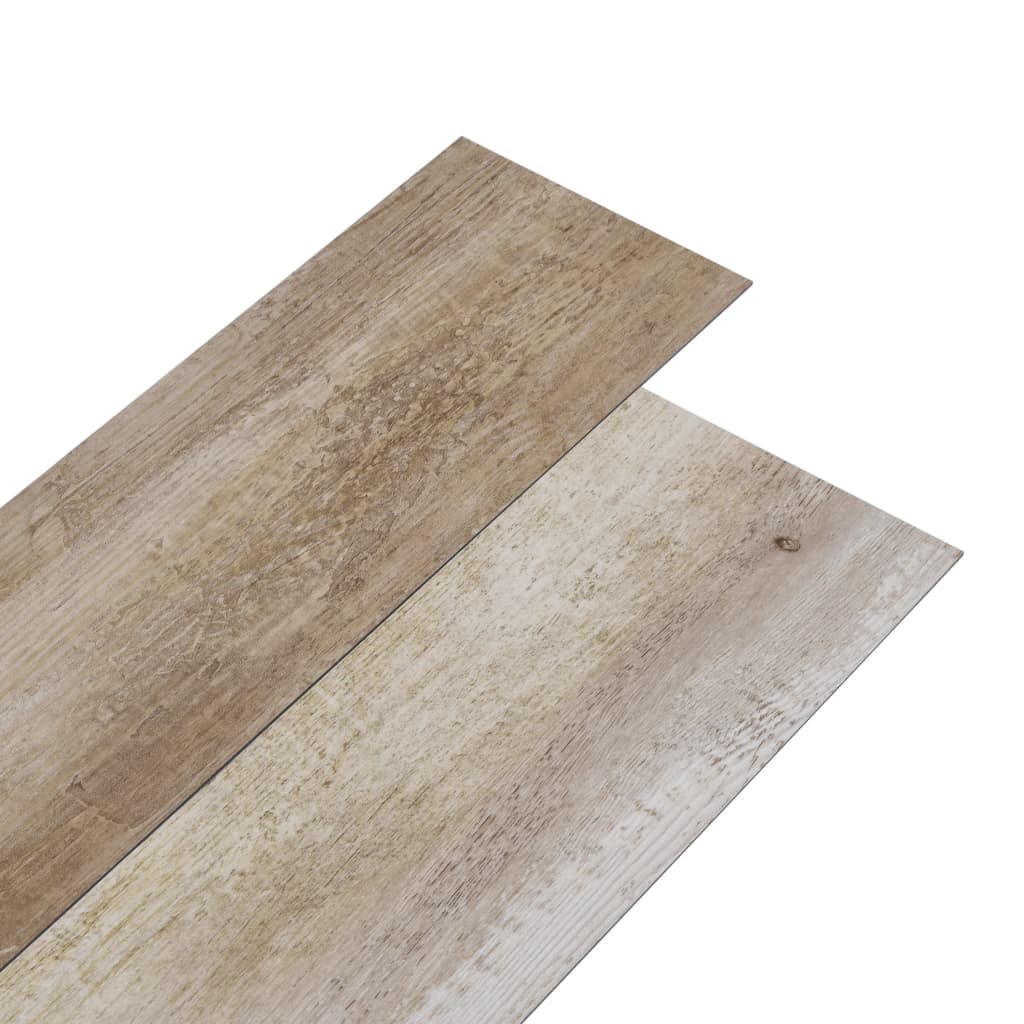 Dalles de plancher PVC 5,02 m² 2mm autoadhésif délavage de bois Tapis & revêtements de sol vidaXL