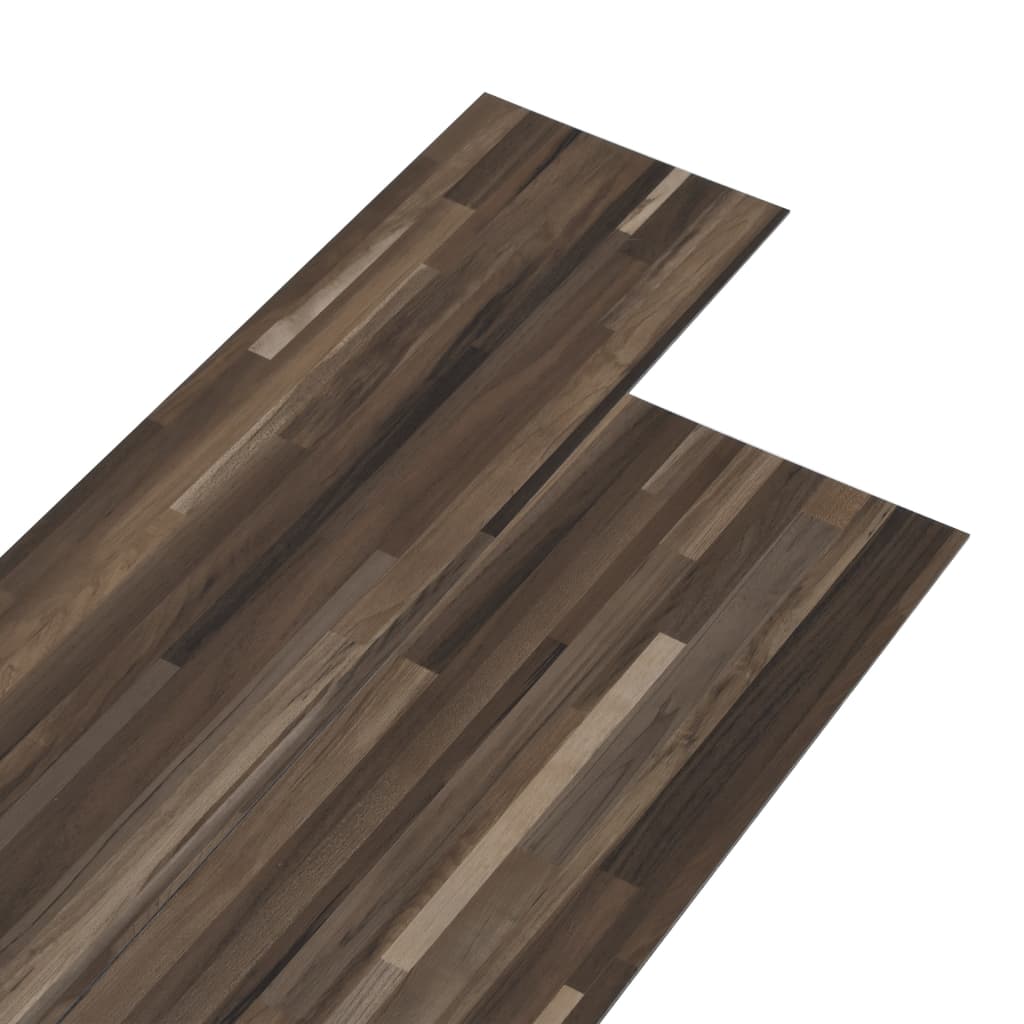 Dalles de plancher PVC 5,02 m² 2 mm autoadhésif marron rayé Tapis & revêtements de sol vidaXL