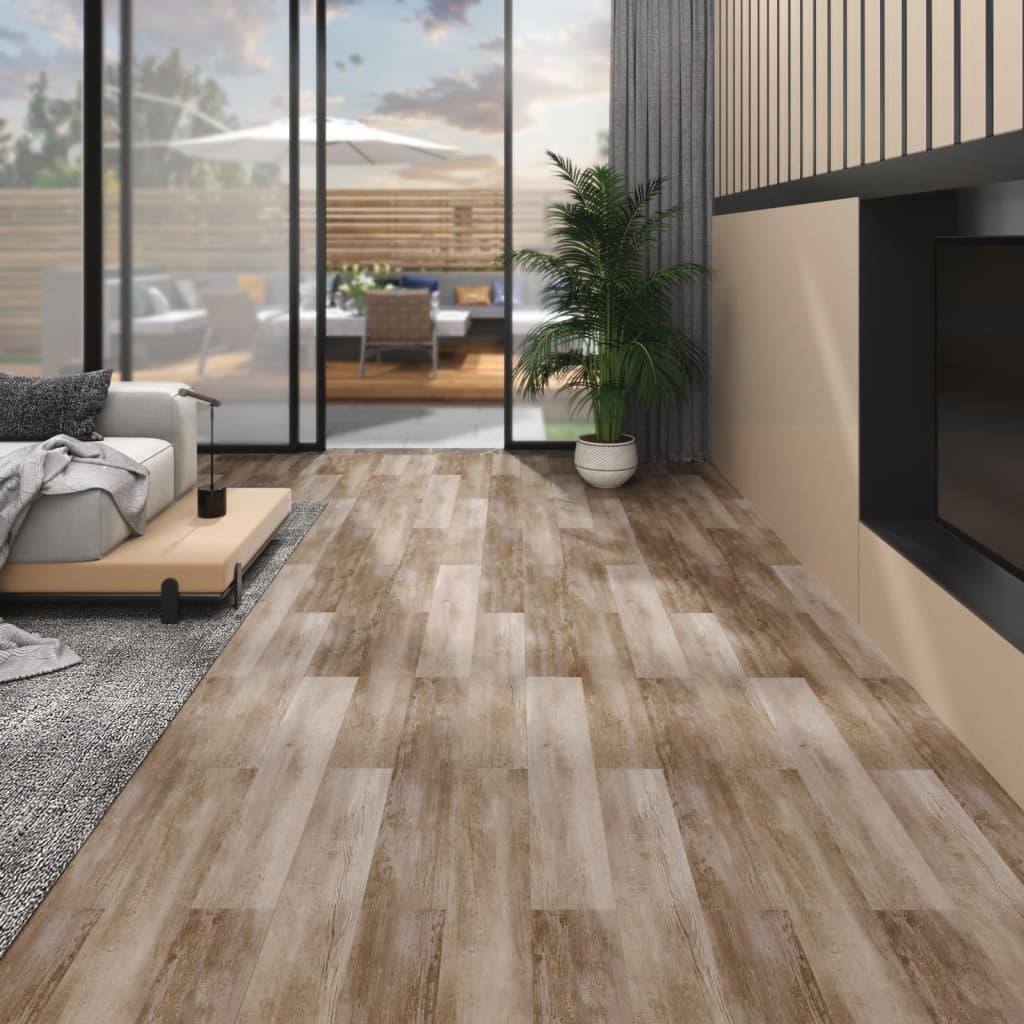 Planches de plancher PVC Non auto-adhésif5,26m²Délavage de bois Tapis & revêtements de sol vidaXL