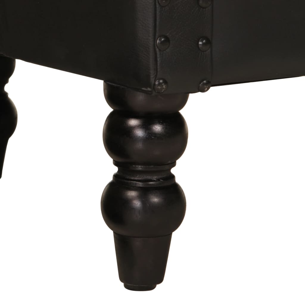 Fauteuil Noir Cuir de chèvre véritable - XIOS
