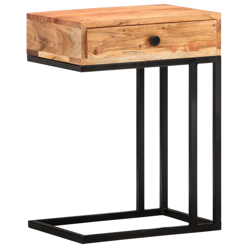 Table d'appoint en forme d'U 45x30x61 cm Bois d'acacia massif - XIOS