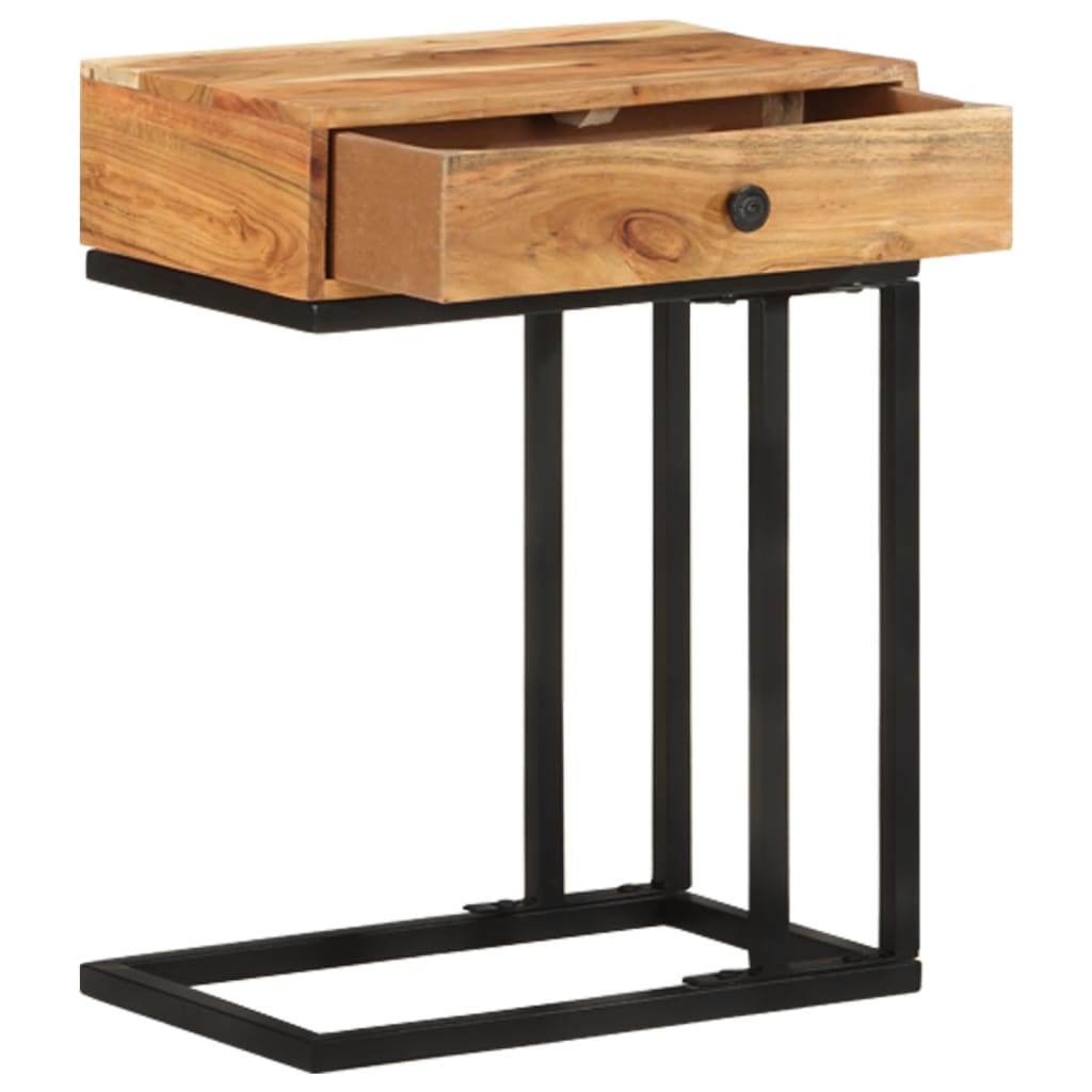 Table d'appoint en forme d'U 45x30x61 cm Bois d'acacia massif - XIOS