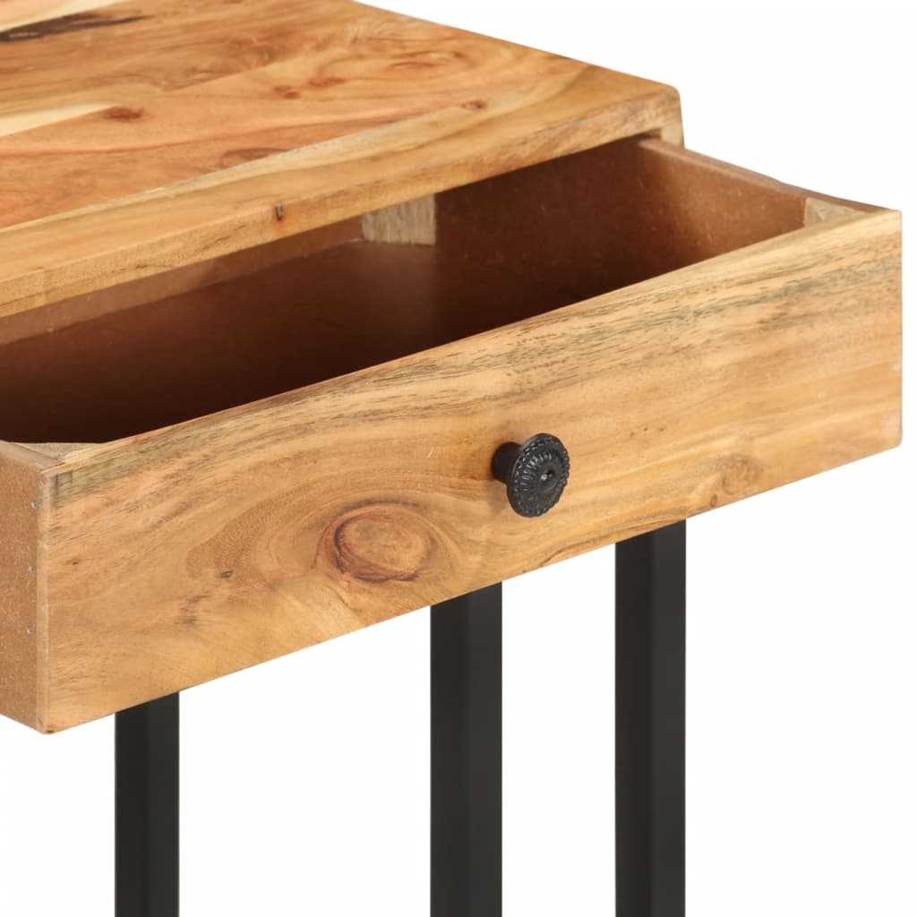 Table d'appoint en forme d'U 45x30x61 cm Bois d'acacia massif - XIOS