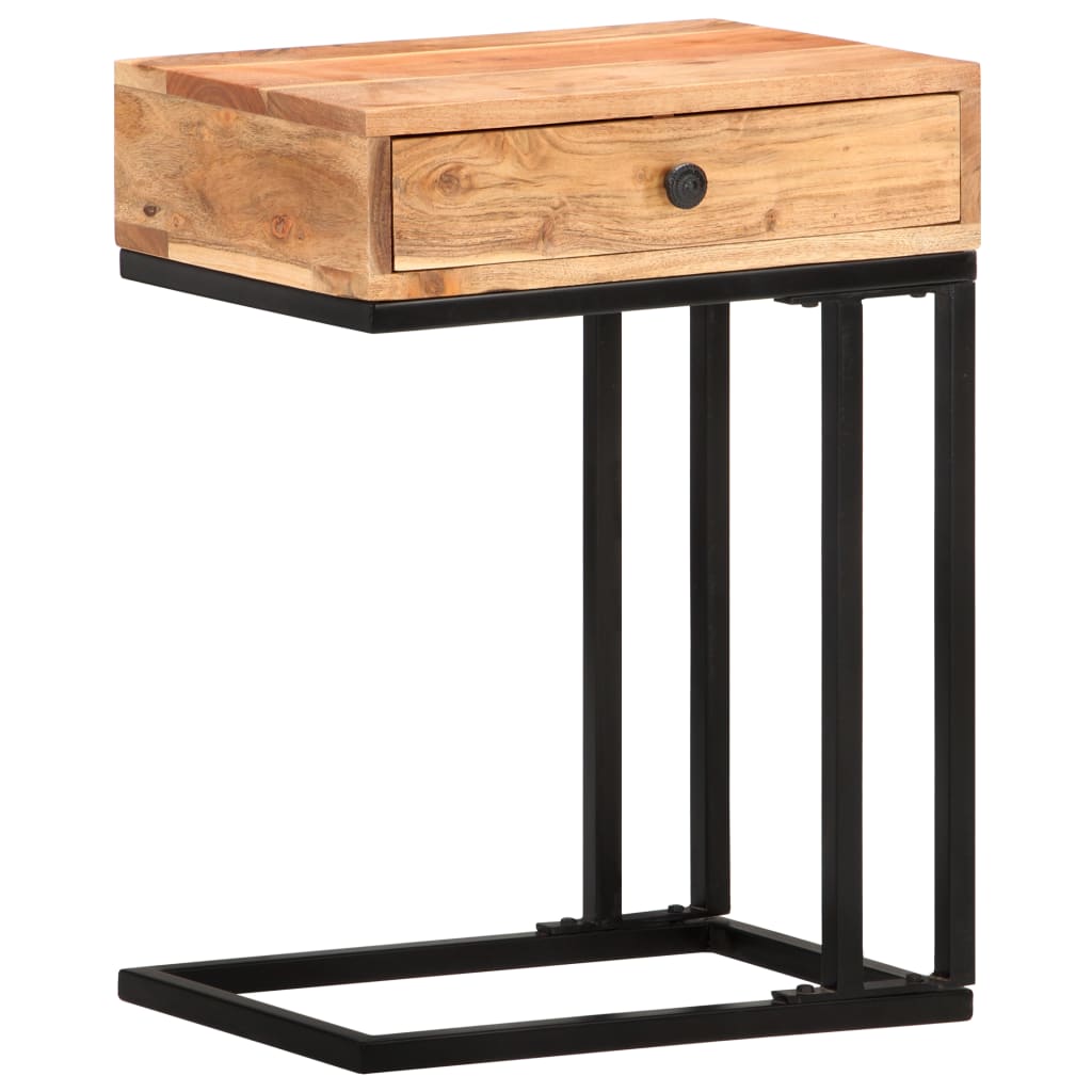 Table d'appoint en forme d'U 45x30x61 cm Bois d'acacia massif - XIOS