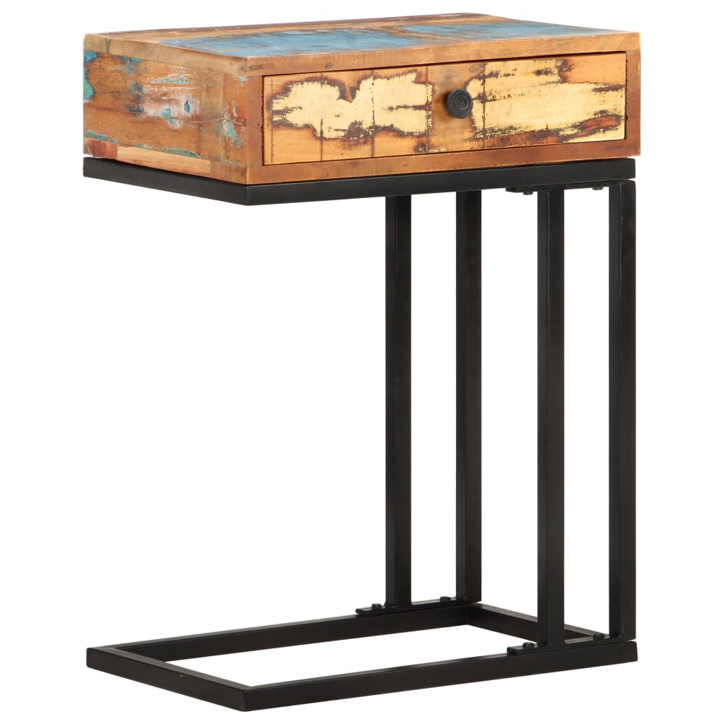 Table d'appoint en U 45x30x61 cm Bois de récupération massif - XIOS