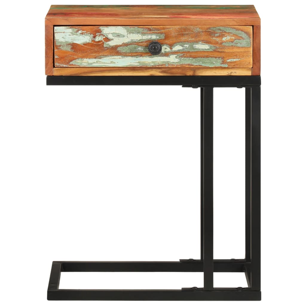 Table d'appoint en U 45x30x61 cm Bois de récupération massif - XIOS