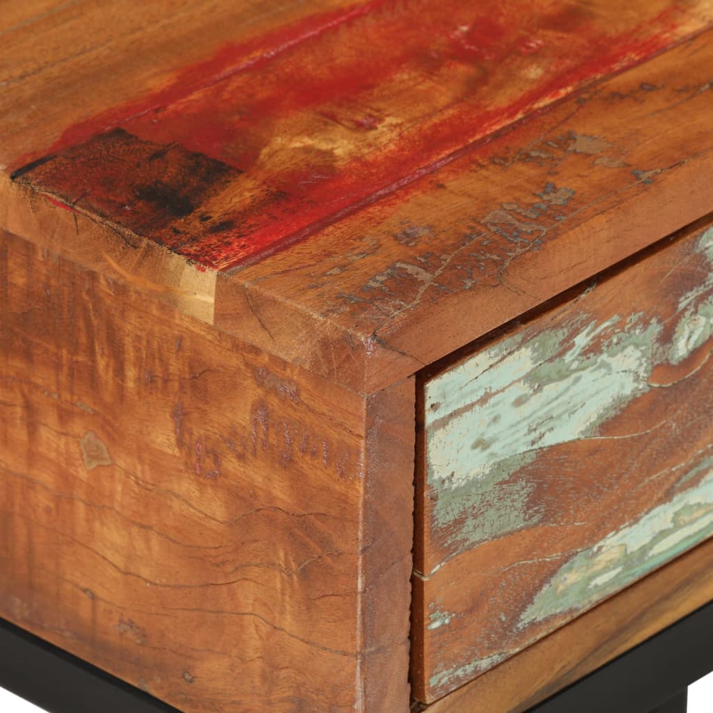 Table d'appoint en U 45x30x61 cm Bois de récupération massif - XIOS