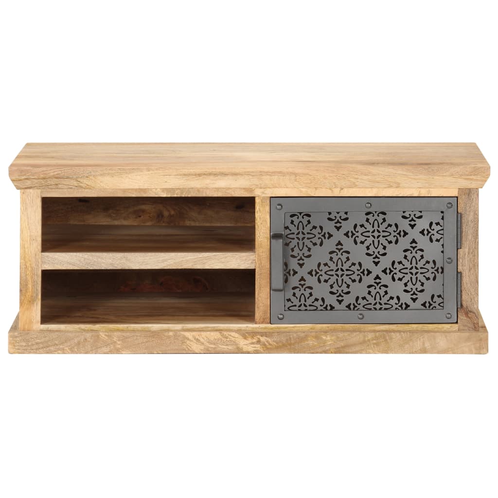 Table basse avec porte 90x50x35 cm Bois de manguier solide - XIOS