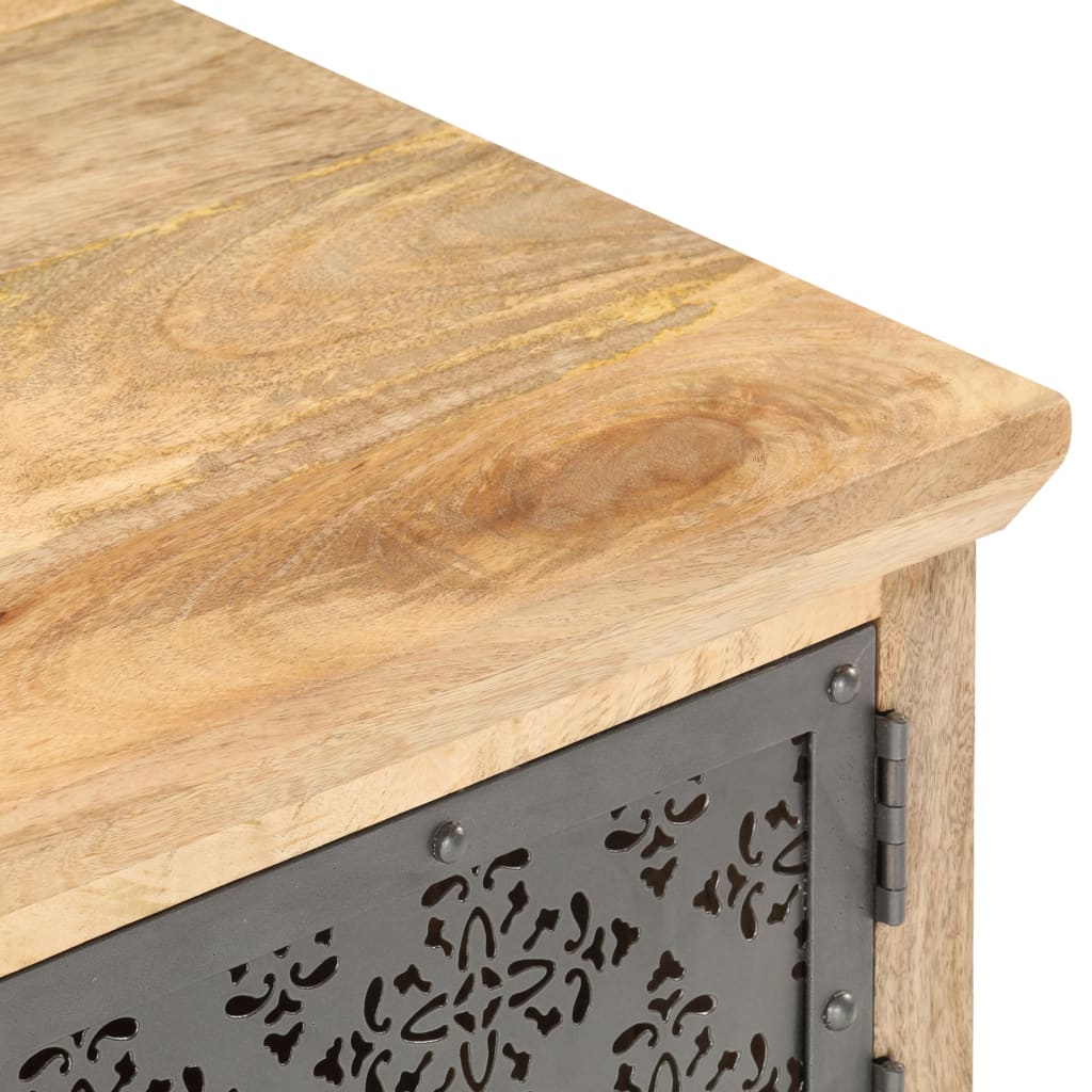 Table basse avec porte 90x50x35 cm Bois de manguier solide - XIOS