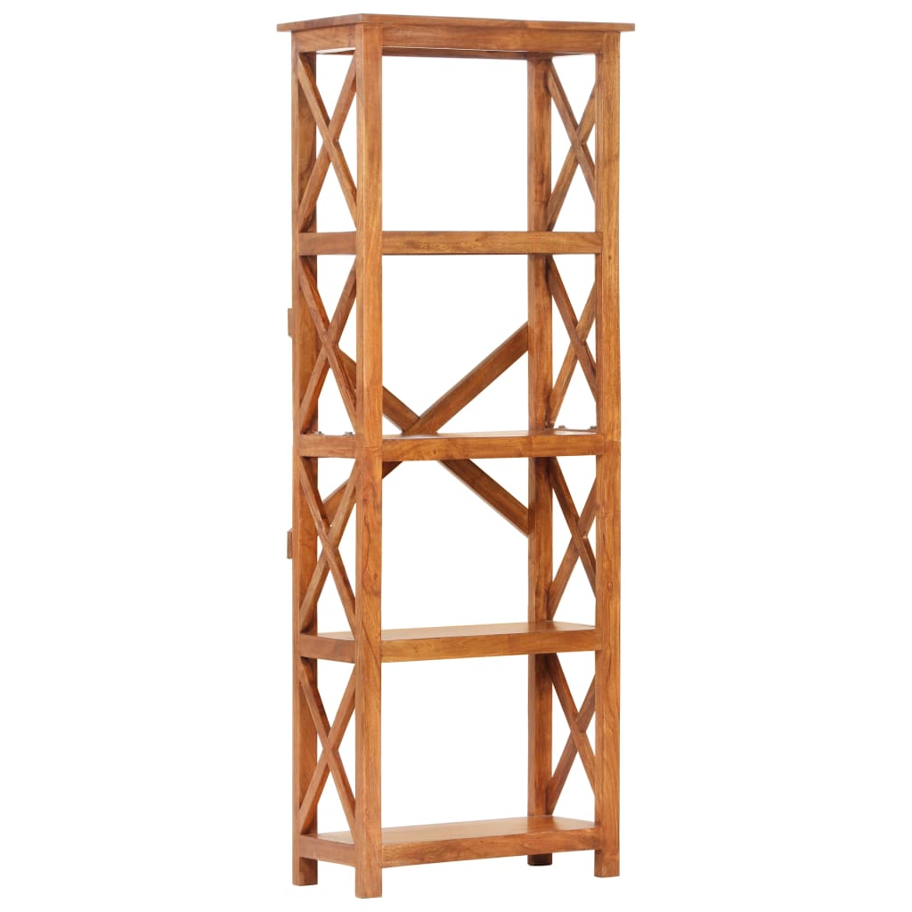 Bibliothèque 60x30x160 cm Bois massif d'acacia et finition miel - XIOS