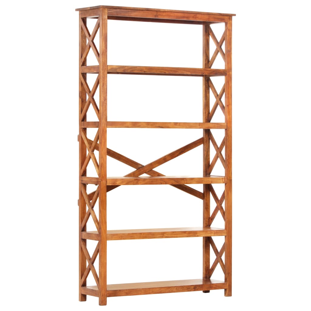 Bibliothèque 100x30x180cm Bois massif d'acacia et finition miel - XIOS