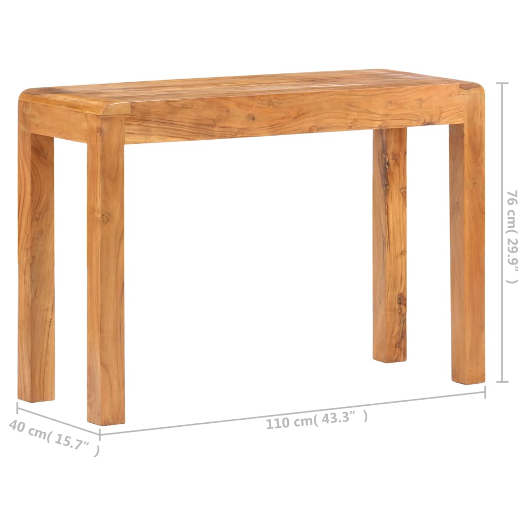 Table console 110x40x76cm Bois d'acacia massif et finition miel - XIOS