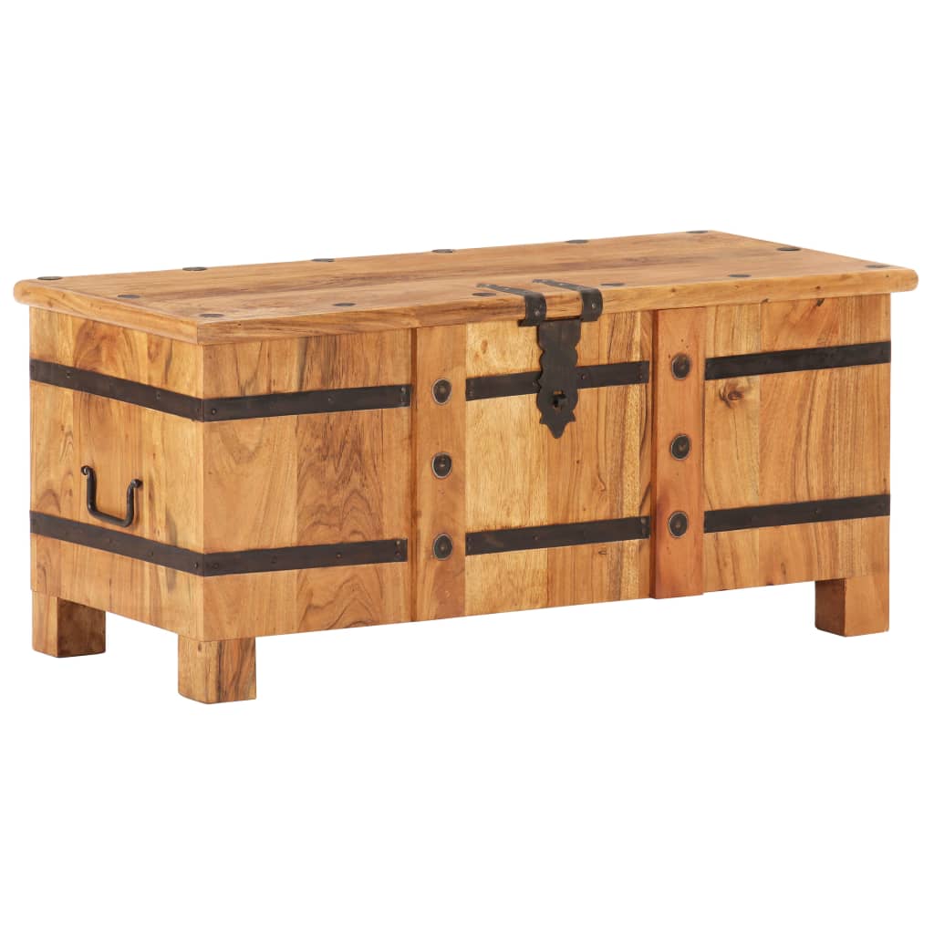 Coffre 90x40x40 cm Bois d'acacia solide - XIOS