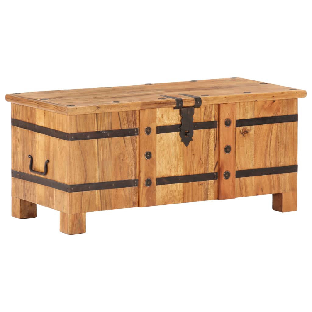 Coffre 90x40x40 cm Bois d'acacia solide - XIOS