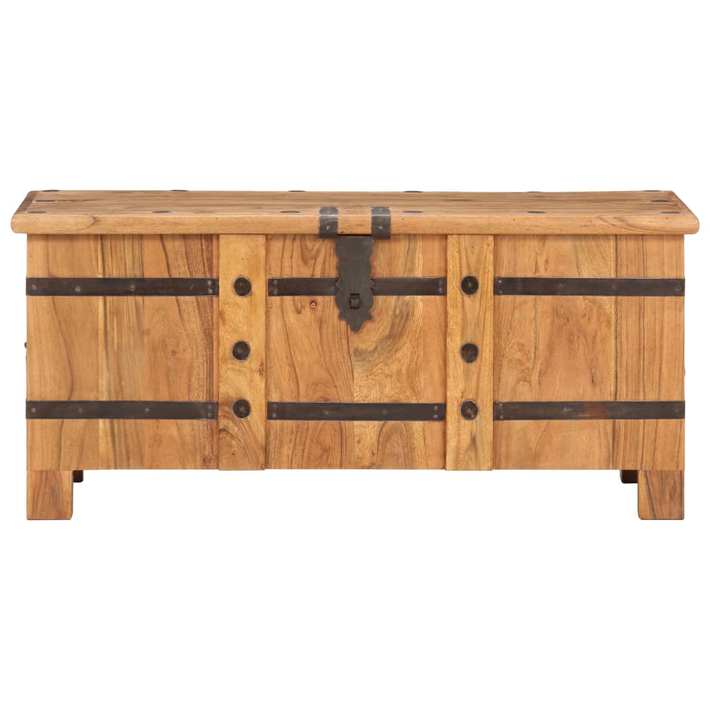 Coffre 90x40x40 cm Bois d'acacia solide - XIOS