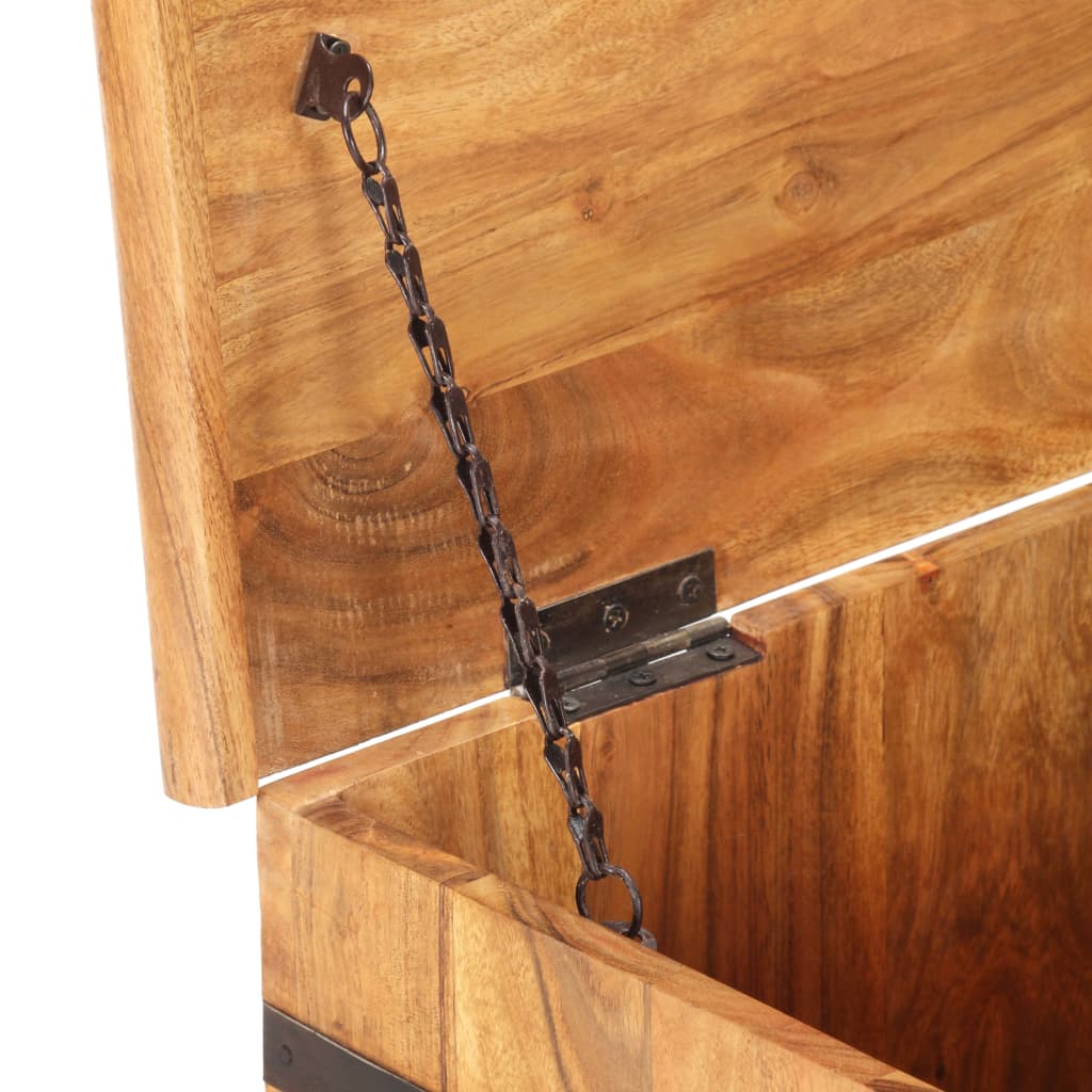 Coffre 90x40x40 cm Bois d'acacia solide - XIOS