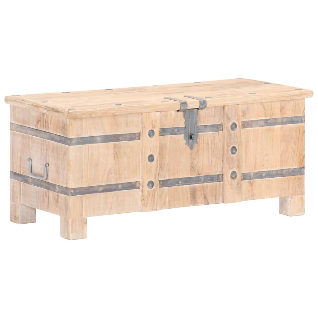 Coffre 90x40x40 cm Bois d'acacia solide - XIOS