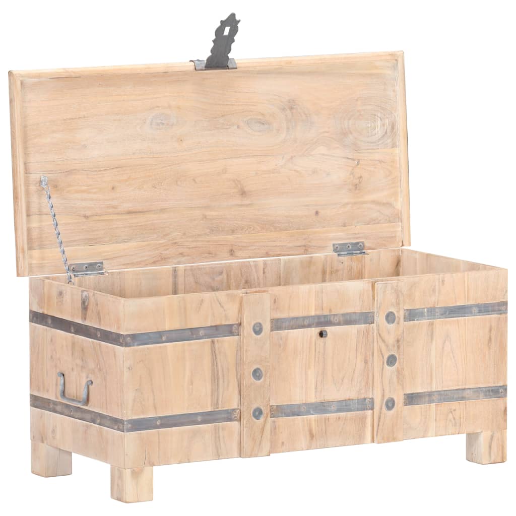 Coffre 90x40x40 cm Bois d'acacia solide - XIOS
