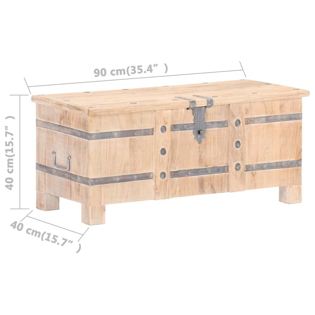 Coffre 90x40x40 cm Bois d'acacia solide - XIOS