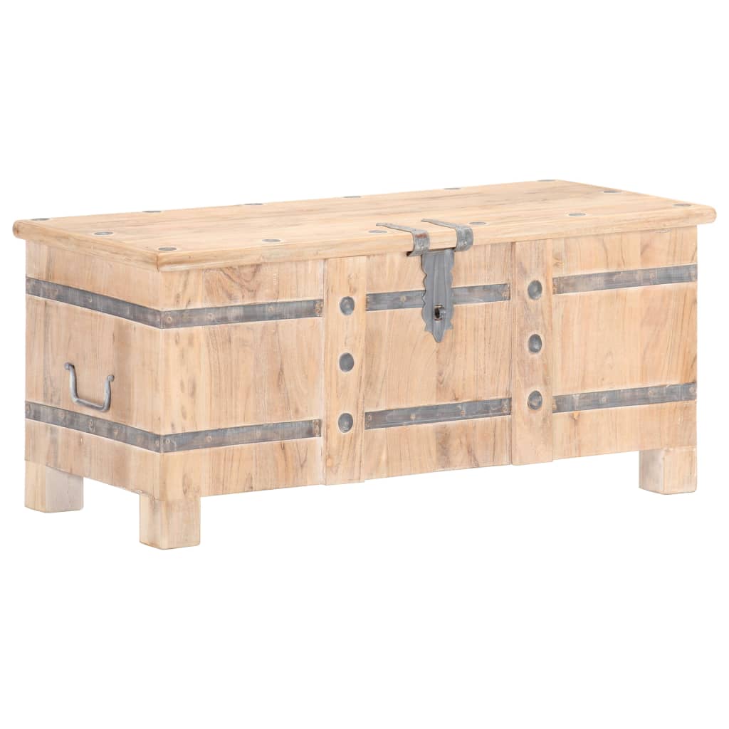 Coffre 90x40x40 cm Bois d'acacia solide - XIOS
