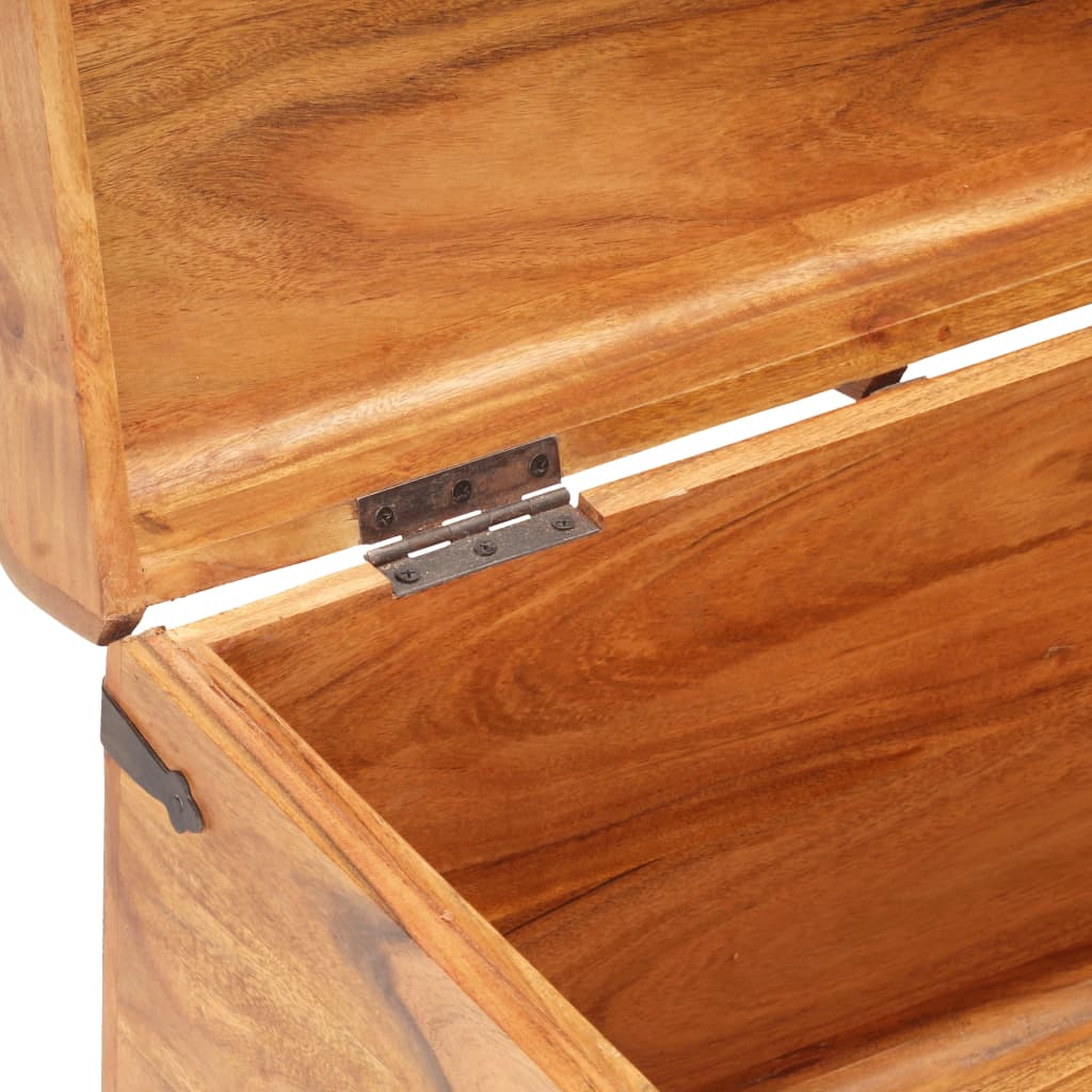 Coffre de rangement 90x40x40 cm Bois d'acacia solide - XIOS