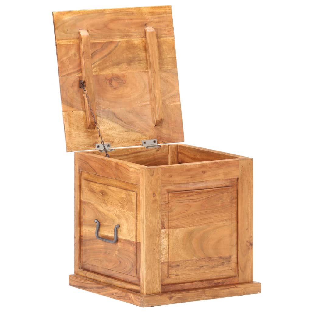 Coffre 40x40x40 cm Bois d'acacia solide - XIOS