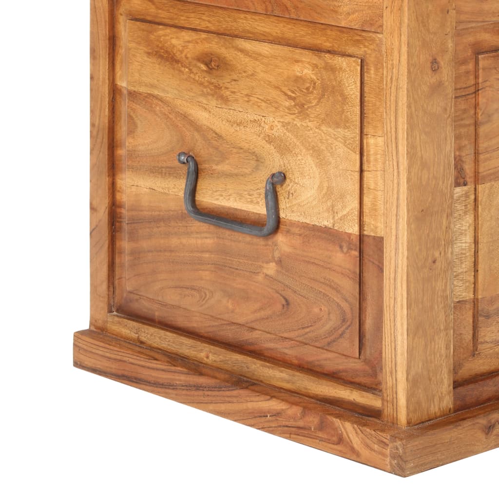 Coffre 40x40x40 cm Bois d'acacia solide - XIOS
