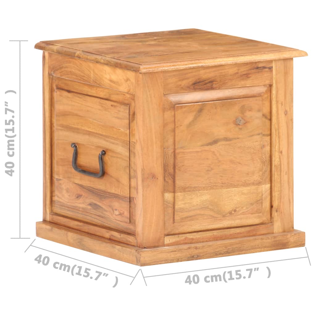 Coffre 40x40x40 cm Bois d'acacia solide - XIOS