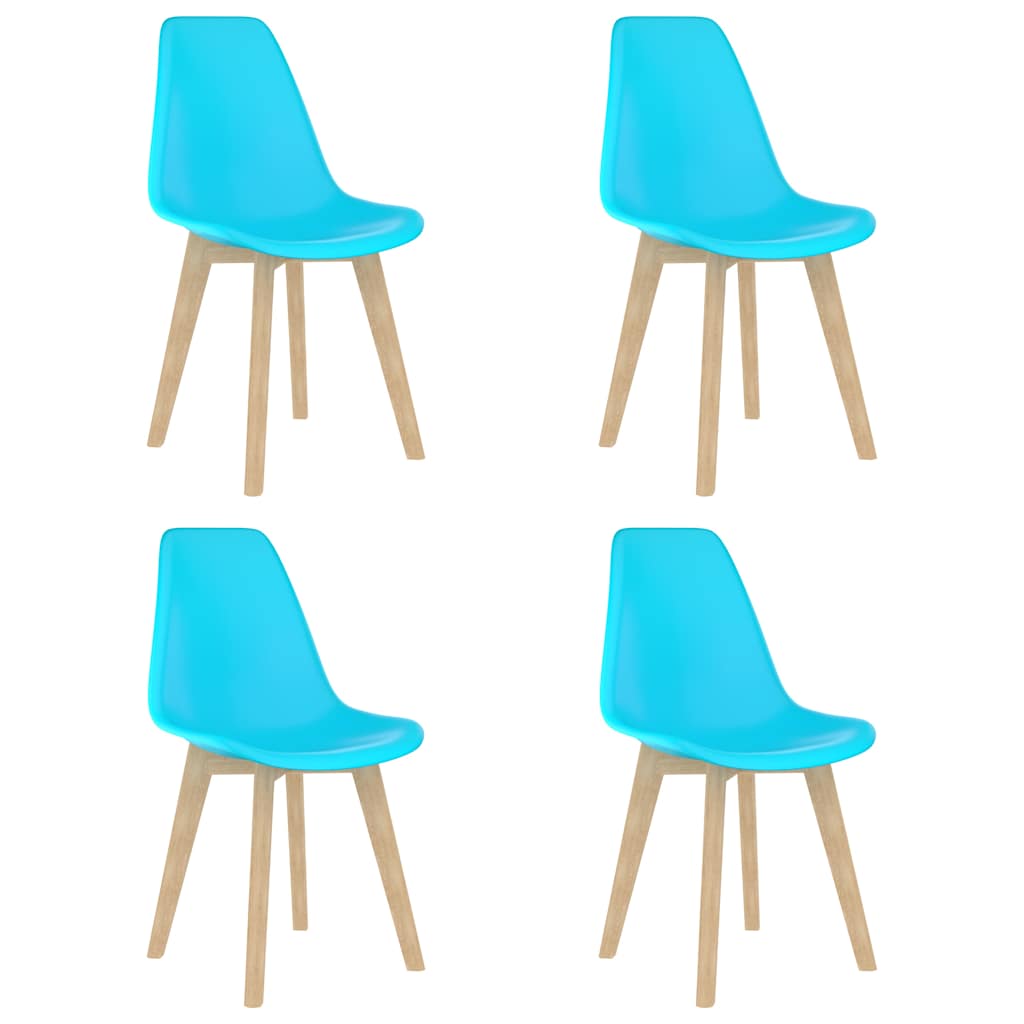 Chaises à manger lot de 4 bleu plastique - XIOS