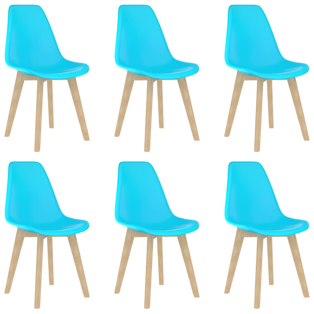Chaises à manger lot de 6 bleu plastique - XIOS