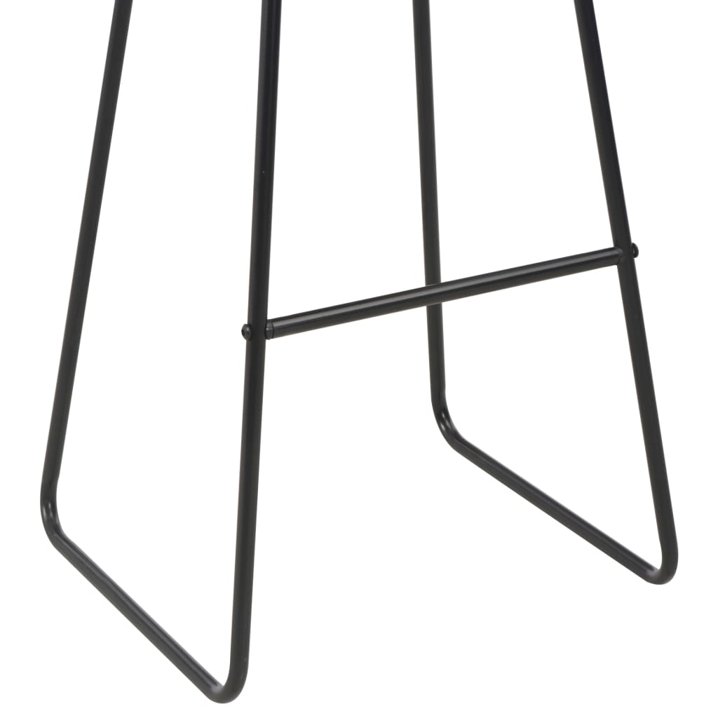 Tabourets de bar lot de 6 noir similicuir - XIOS