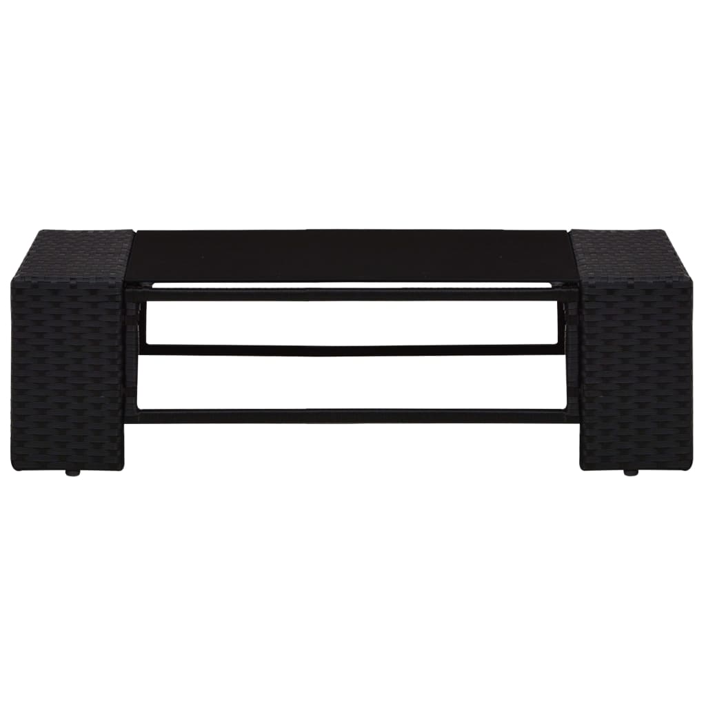 Salon de jardin 6 pcs Résine tressée Noir Salons de jardin vidaXL