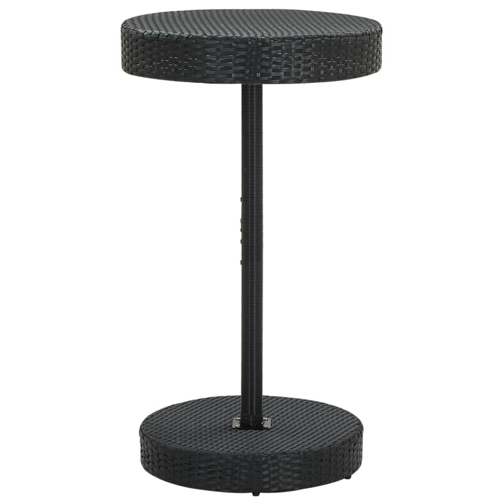 Table de jardin Noir 60,5x106 cm Résine tressée Tables de jardin vidaXL