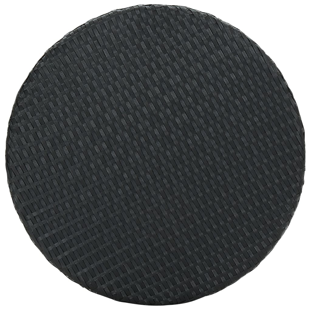 Table de jardin Noir 60,5x106 cm Résine tressée Tables de jardin vidaXL