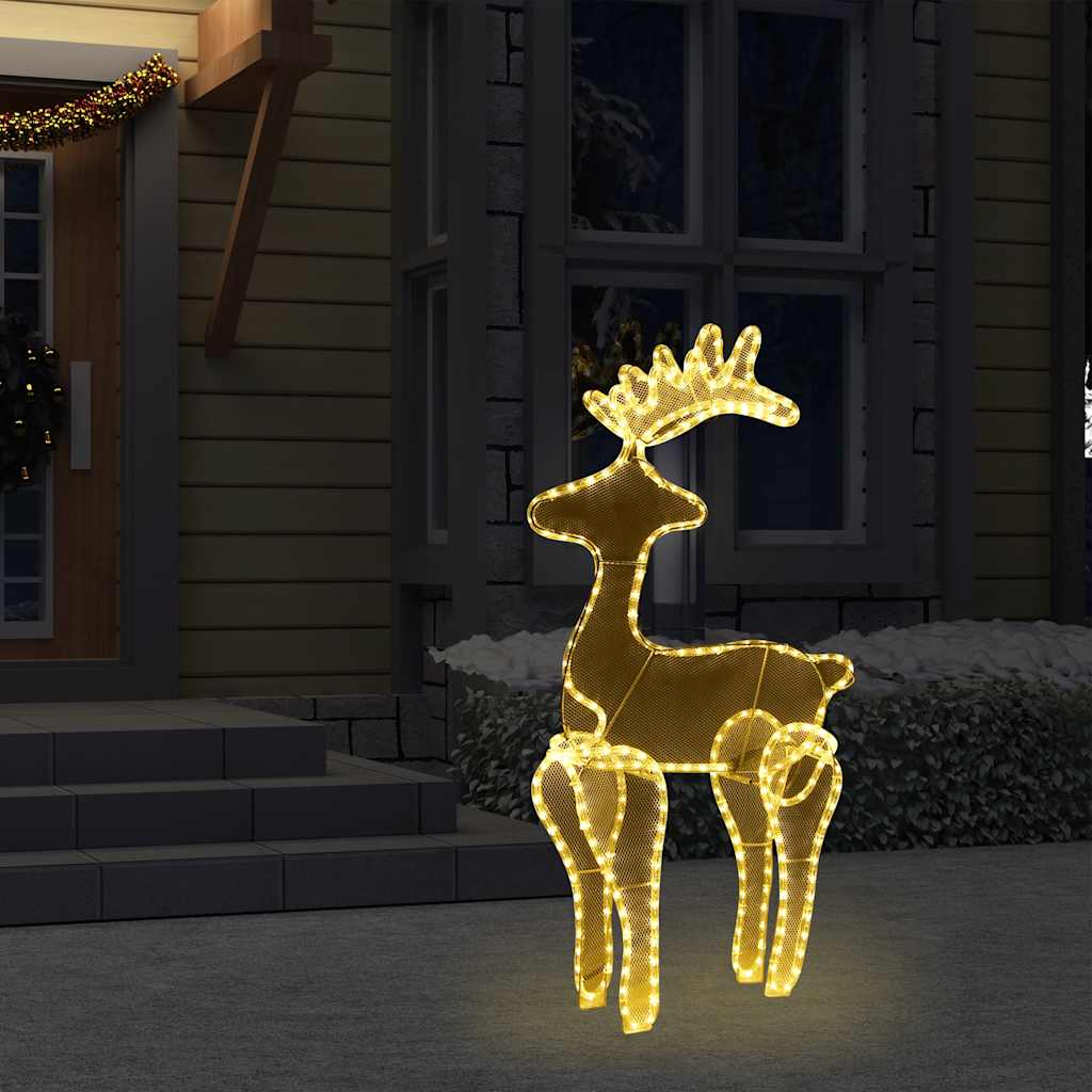 Décoration de Noël de renne avec maille 306 LED 60x24x89 cm - XIOS