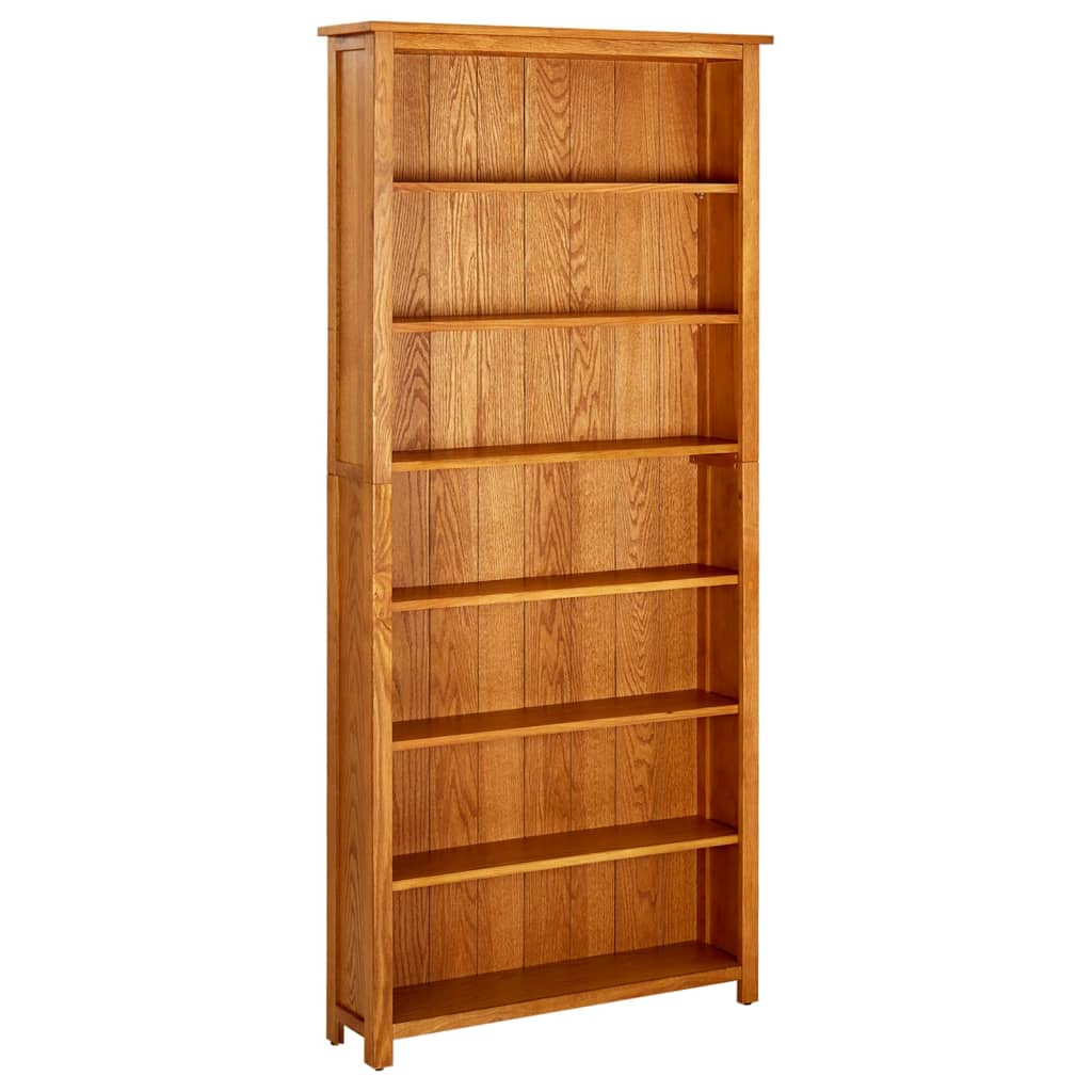 Bibliothèque à 7 niveaux 90x22,5x200 cm Bois de chêne massif - XIOS