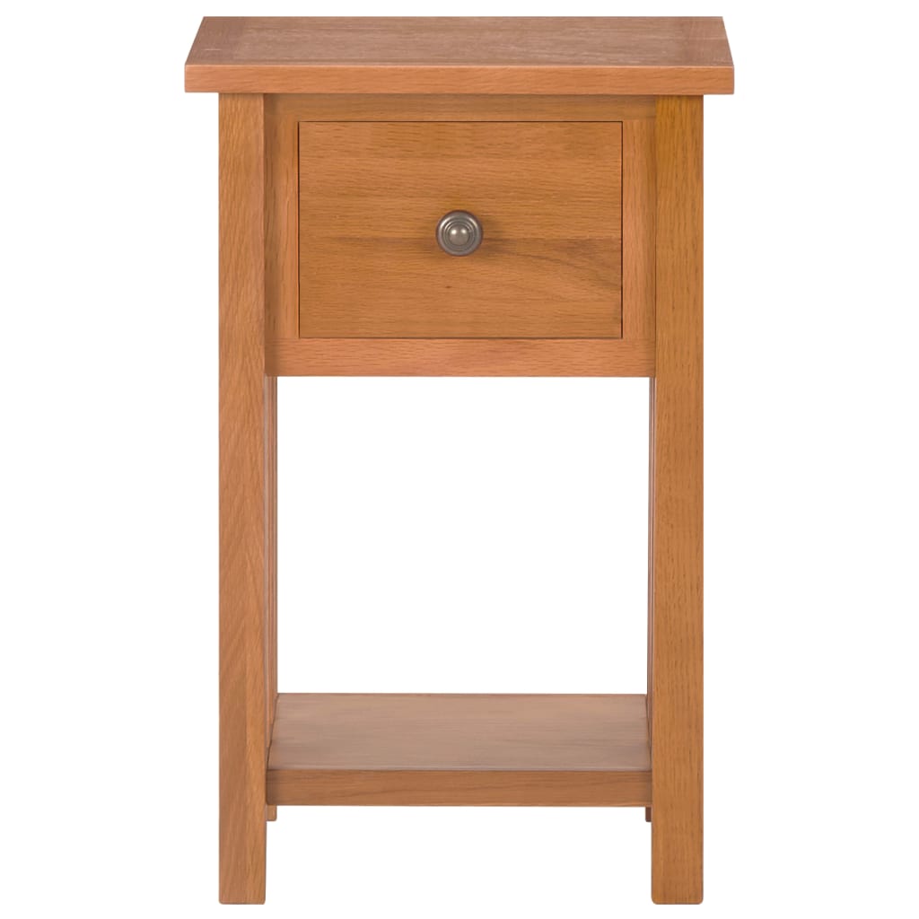 Table à revues avec tiroir 35x27x55 cm Bois de chêne solide - XIOS