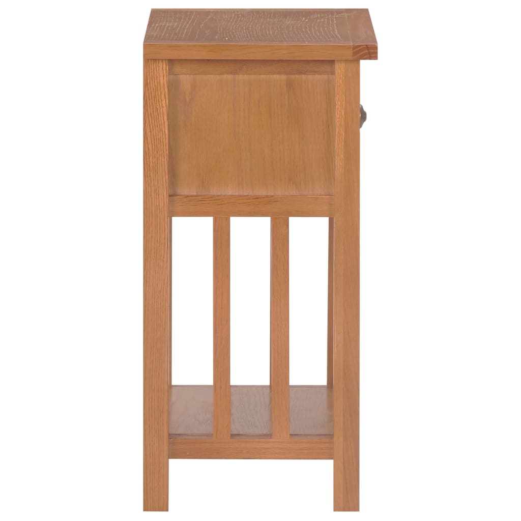 Table à revues avec tiroir 35x27x55 cm Bois de chêne solide - XIOS