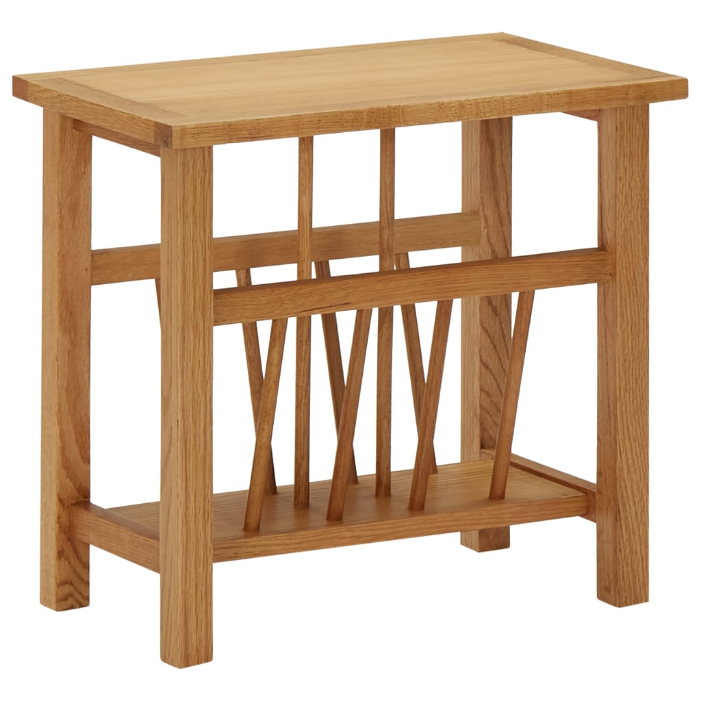 Table à revues 45x27x42 cm Bois de chêne solide - XIOS